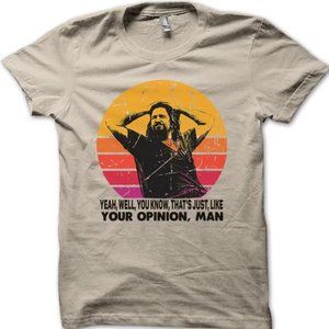 The Dude Your Opinion Man The Big Lebowski Funny Graphic Printed T-shirt